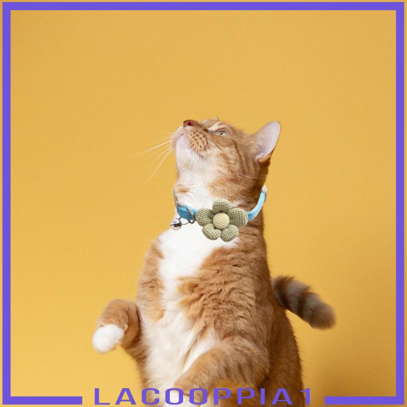 Vòng Cổ Bông Mềm Mại Họa Tiết Hoa Có Thể Điều Chỉnh Gắn Chuông Cho Thú Cưng