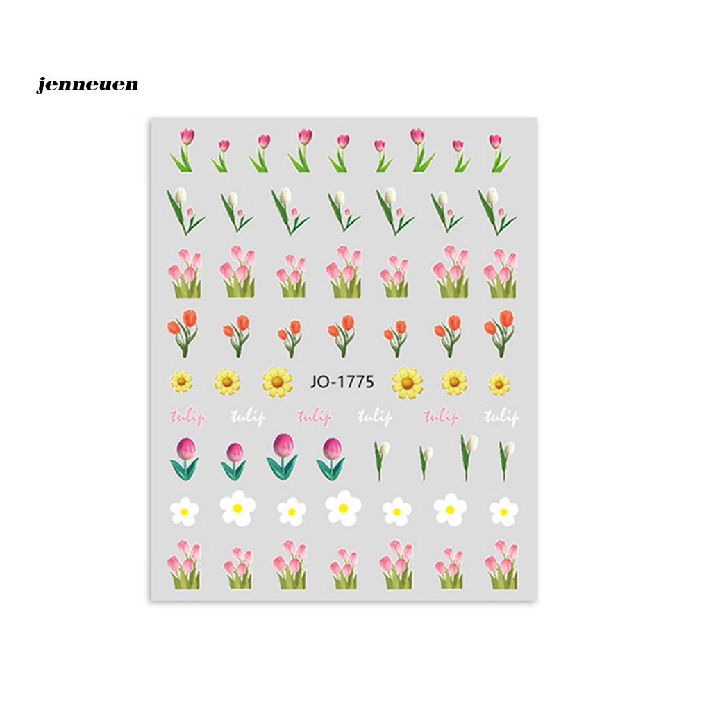 Miếng Dán Trang Trí Móng Tay Tự Dính Siêu Mỏng 2D Màu Sắc Tươi Sáng