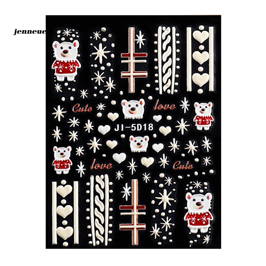 Miếng Dán Trang Trí Móng Tay Chủ Đề Giáng Sinh Dành Cho Nữ