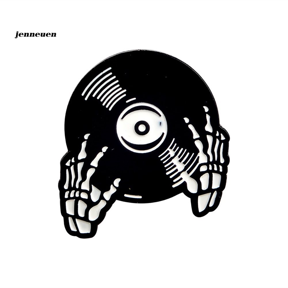 Trâm Cài Áo Hình Đầu Lâu / Trái Tim / Bàn Tay Bằng Da Denim Thời Trang