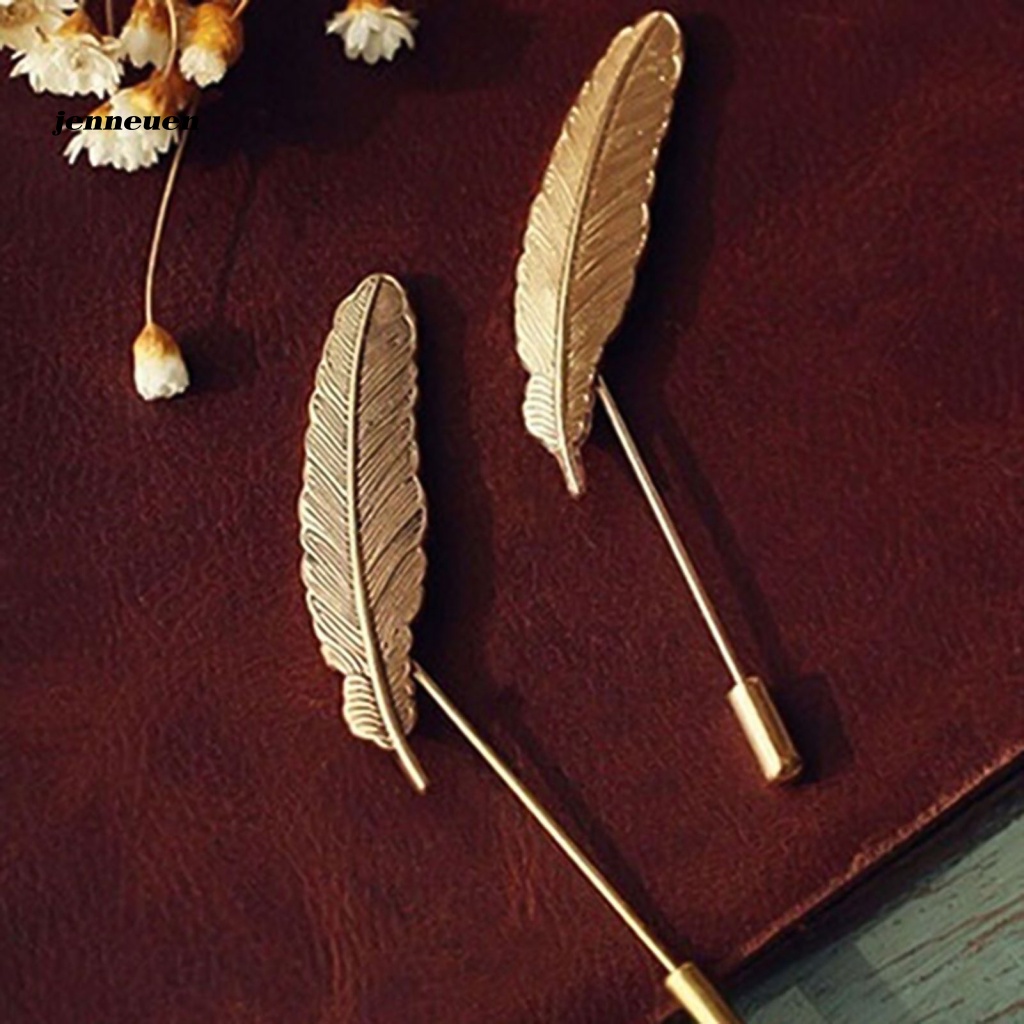 Trâm Cài Áo Hình Lông Vũ Phong Cách Vintage Thanh Lịch Cho Nam