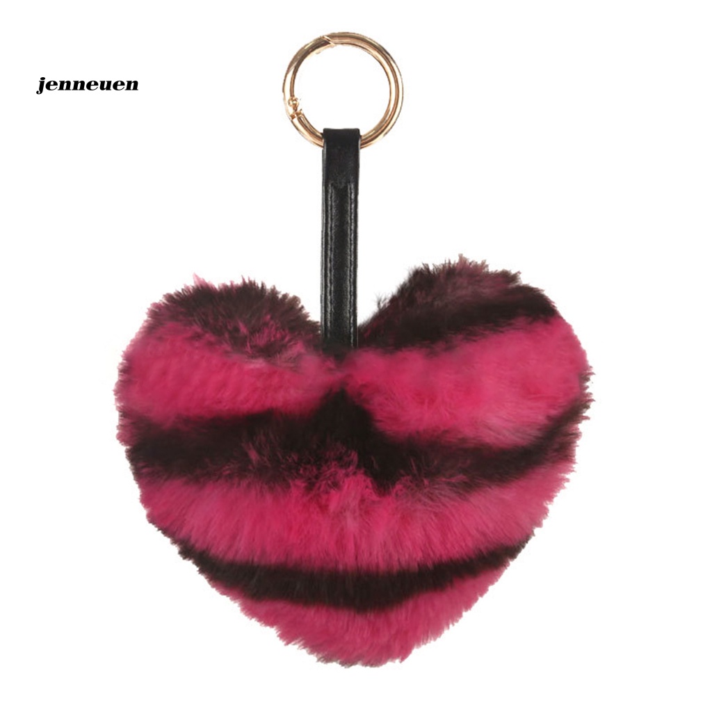 Móc Khóa Hình Trái Tim Họa Tiết Da Báo Thời Trang