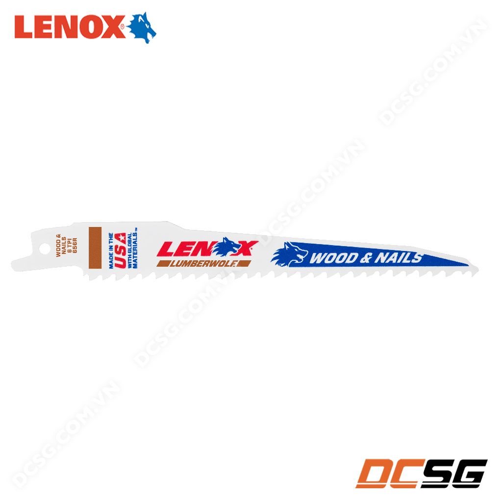 Lưỡi cưa kiếm cắt gỗ có đinh 152mm LENOX LUMBERWOLF 20572656R | DCSG