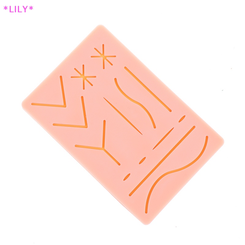 Lily Mini Silicone da Pad khâu vết rạch phẫu thuật chấn thương mô phỏng đào tạo uuu