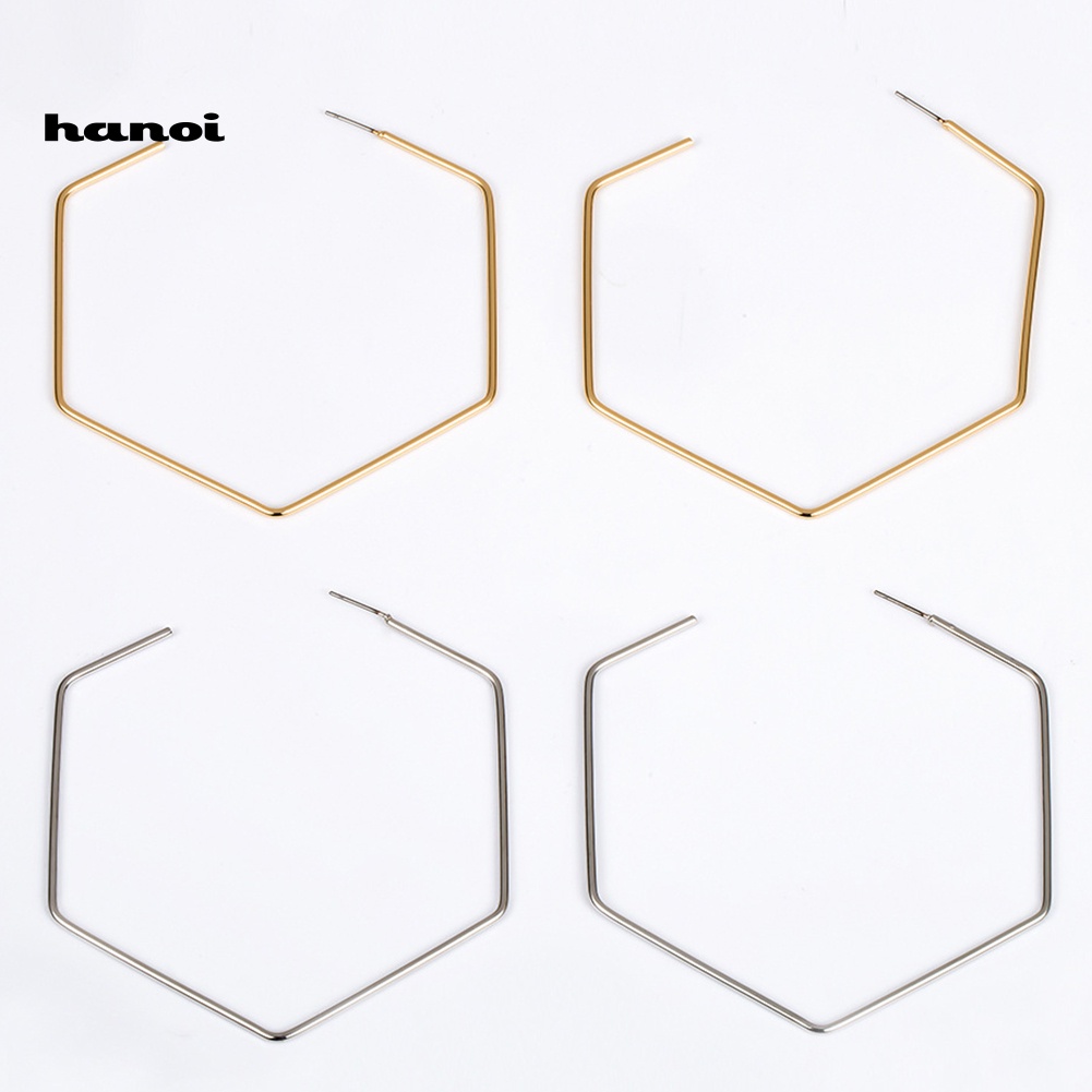 Khuyên Tai Hình Lục Giác Thời Trang Cá Tính Dành Cho Nữ