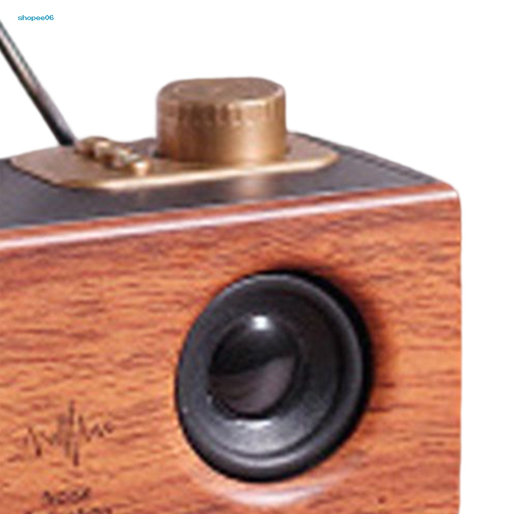 Loa Bluetooth Kiêm Đài FM Mini Để Bàn Trong Suốt Phong Cách Retro Cho Văn Phòng