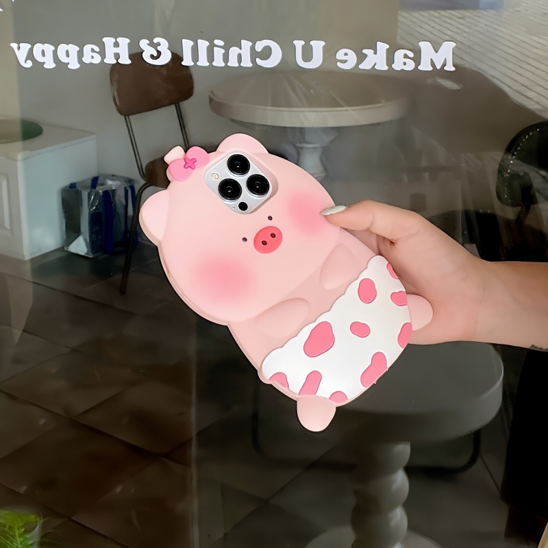 Ốp Điện Thoại Silicon Hình Heo Hoạt Hình 3D Cho iPhone 14promax 11 12 12Pro 12promax 13 casing 13Pro 13promax 14 14Pro iPhone14Pro