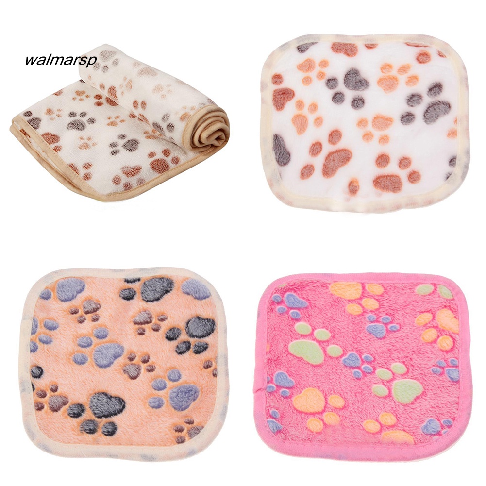 Chăn Nhung San Hô Mềm Ấm Áp In Họa Tiết Dấu Chân Chó Mèo Dễ Thương Dùng Làm Quà Tặng Cho Cún Cưng