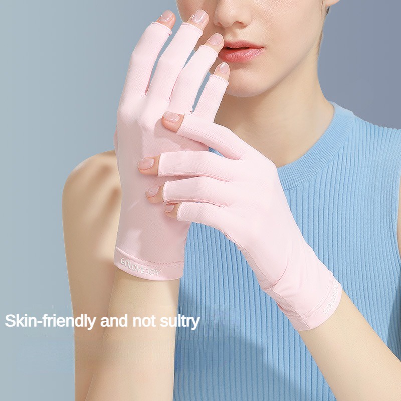 Găng Tay Lái Xe Chống Tia UV Chống Trượt Thoáng Khí