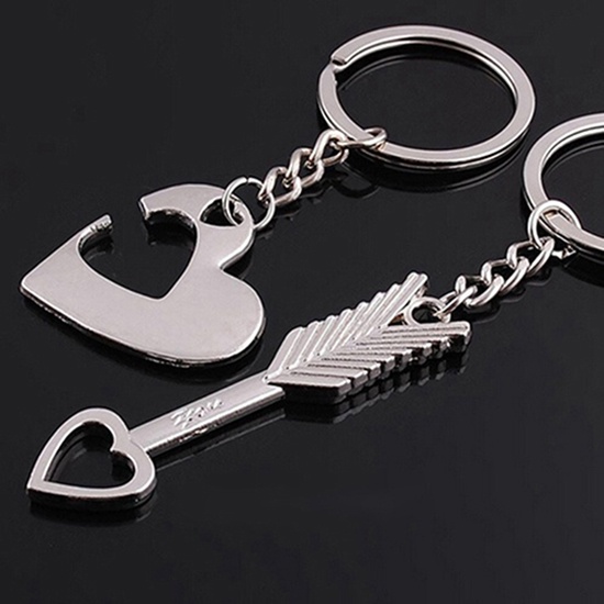 Set 2 Móc Khóa Hình Mũi Tên / Trái Tim / Mũi Tên Thời Trang Cho Cặp Đôi