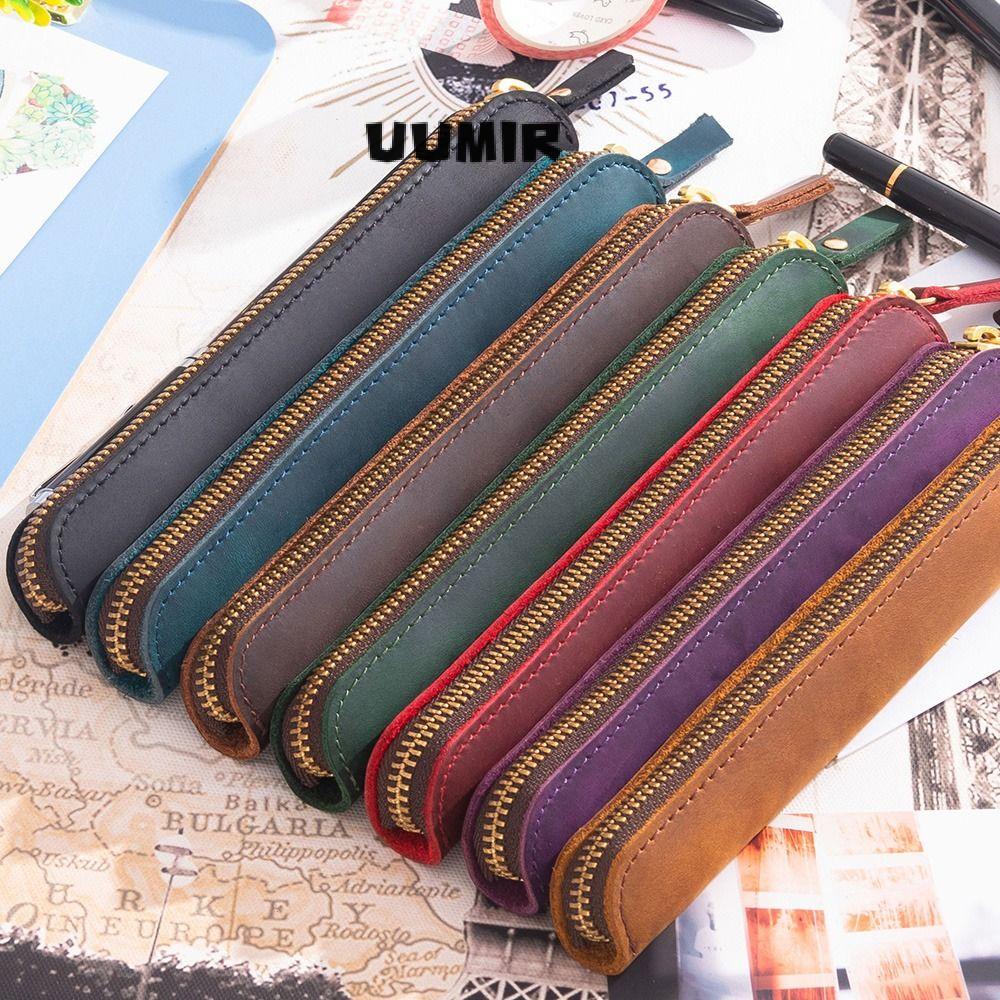 Túi Đựng Bút Bằng Da Phong Cách Retro Sáng Tạo