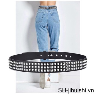 Thắt Lưng Da PU Đính Đinh Tán Có Thể Điều Chỉnh Thời Trang