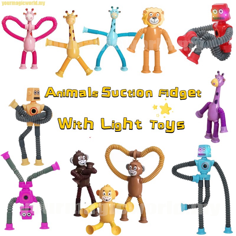 Ống Đồ Chơi Fidget Spinner Dạ Quang Hình Hươu Cao Cổ Hoạt Hình Cho Trẻ Em