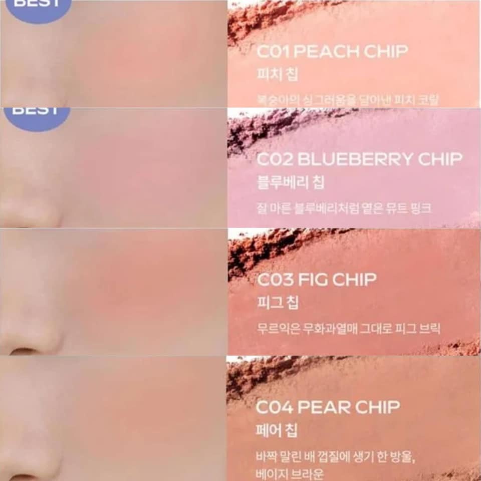 Phấn má hồng Romand đủ 4 tone màu siêu hot