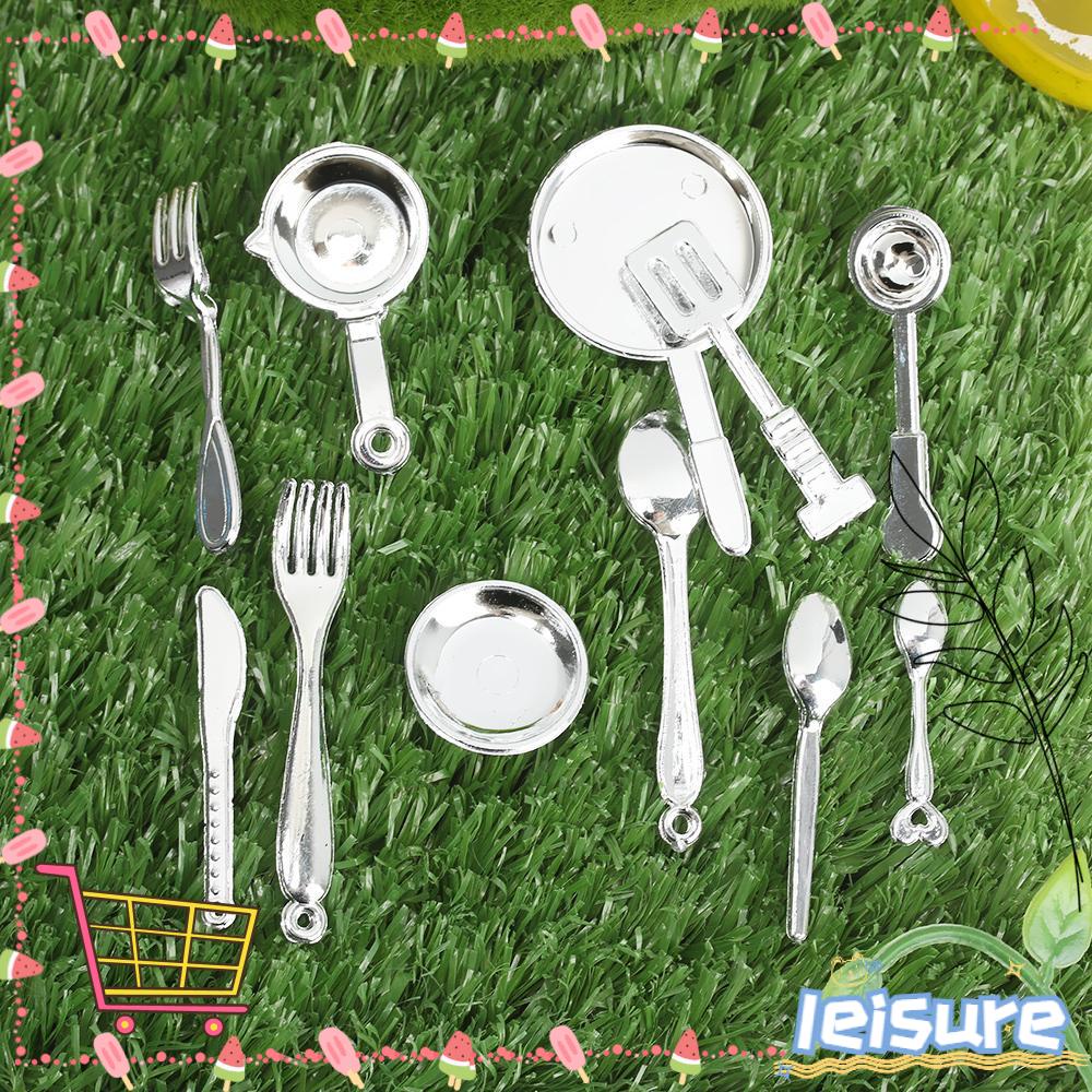 Set 10/ 11 dụng cụ nấu ăn mini tỉ lệ 1: 12 cho nhà búp bê