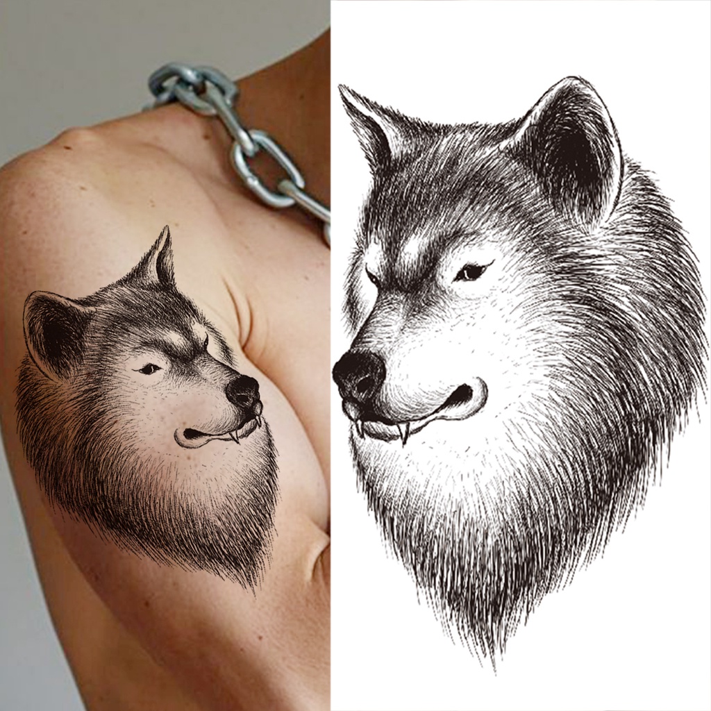 Hình Xăm Dán Tạm Thời Chống Nước Hình Con Hổ Cho Nam