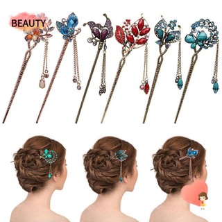 Trâm cài tóc đính kim cương giả phong cách vintage thời trang cho nữ