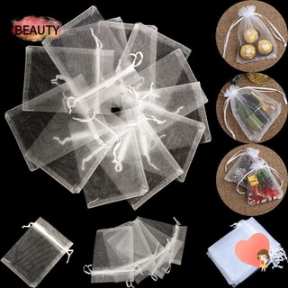Set 25 / 50 Túi Lưới Rút Dây Đựng Quà Tặng Nhỏ Gọn