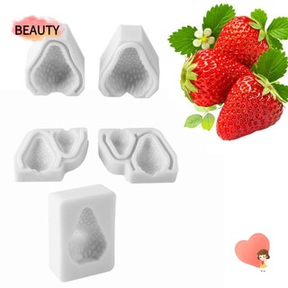 1/2 khuôn silicon làm kẹo đường/socola trang trí bánh Fondant hình quả dâu