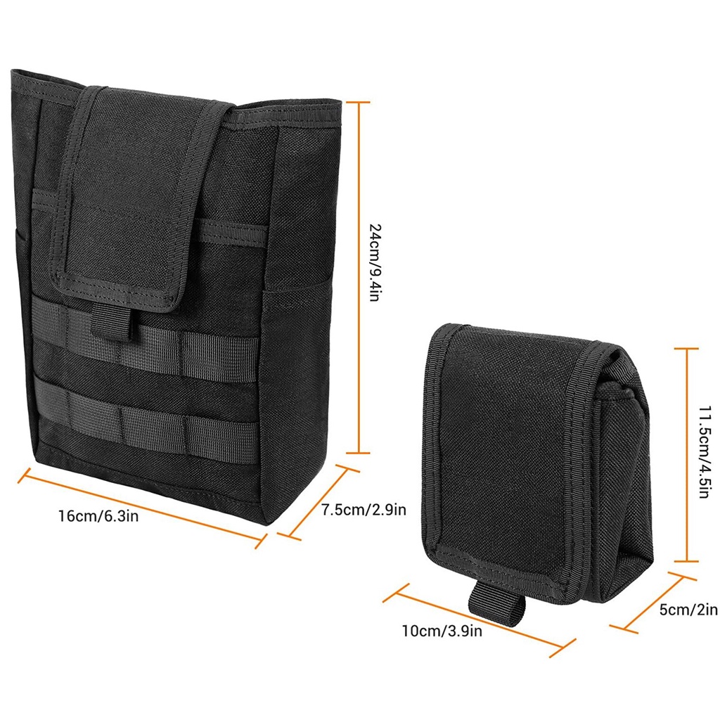 Túi Đựng Dụng Cụ Sơ Cứu Y Tế EDC Đeo Thắt Lưng Có Thể Gập Lại Tiện Dụng