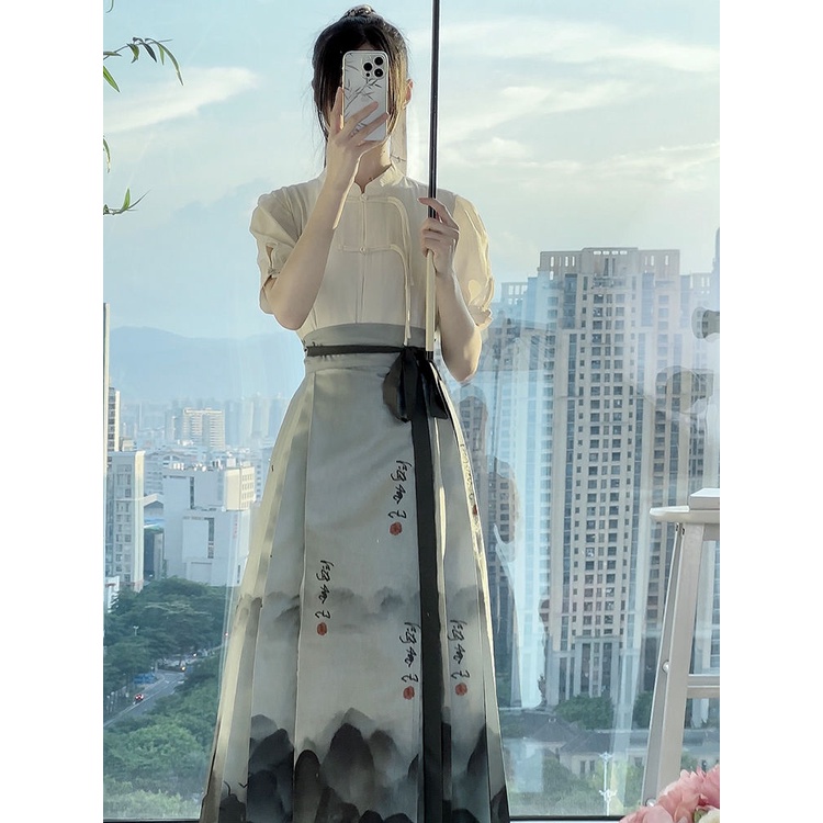 Váy Hán Phục Phong Cách Trung Hoa Mới Dễ Phối Đồ Hàng Ngày Cho Nữ#23728