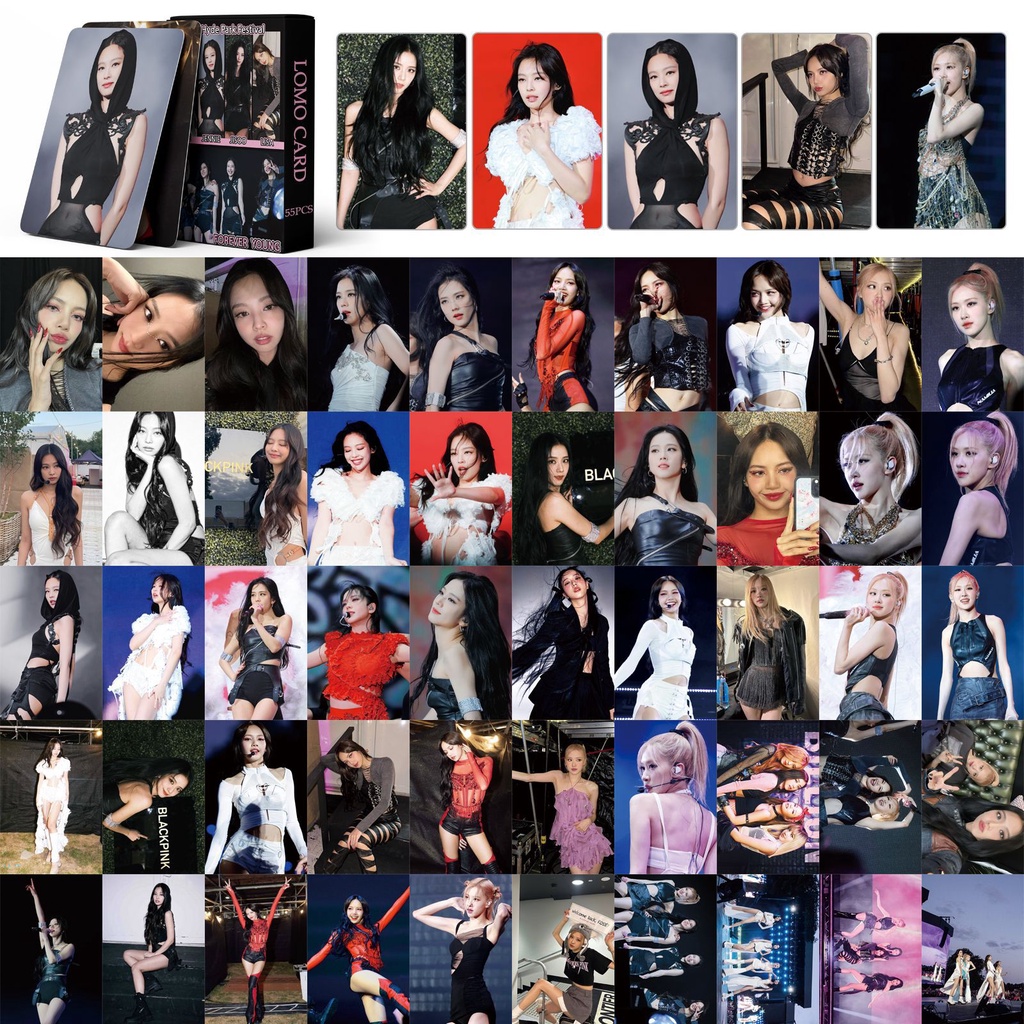 Set 55 Tấm Thẻ Ảnh Lomo Các Thành Viên Nhóm Nhạc BlackPink