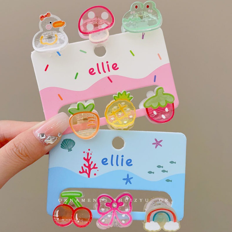 Kẹp Tóc Mini Họa Tiết Hoạt Hình Thời Trang Mùa Hè Cho Bé Gái