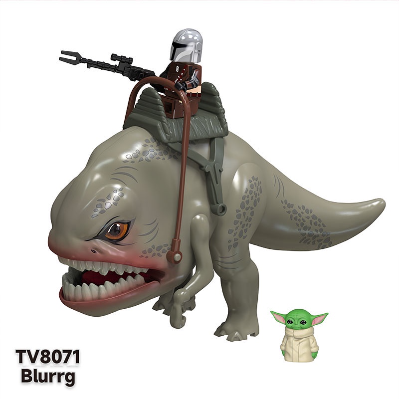 Đồ Chơi Mô Hình Lắp Ráp Nhân Vật Mandalorian Grogu Dewback Trong Phim star wars
