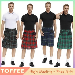 Váy Hóa Trang Scottish Kilt Truyền Thống 4 Màu Sắc Lễ Hội Scotland Lễ Hội Oufits Cotton Cho Nam