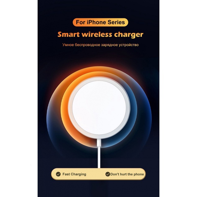 Đế Sạc Nhanh Không Dây 20W Cho iPhone 14 13 12 11 pro Max mini Type C iPhone 8 Plus XR X XS Max SE