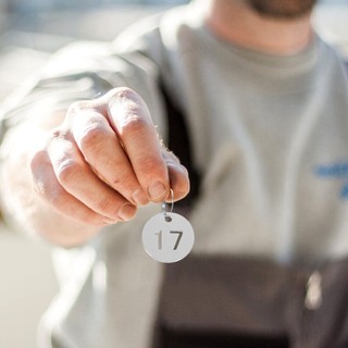 Stainless Steel Numbered Tags Round Numbered Tags ID Tags Key Tags with Key Ring