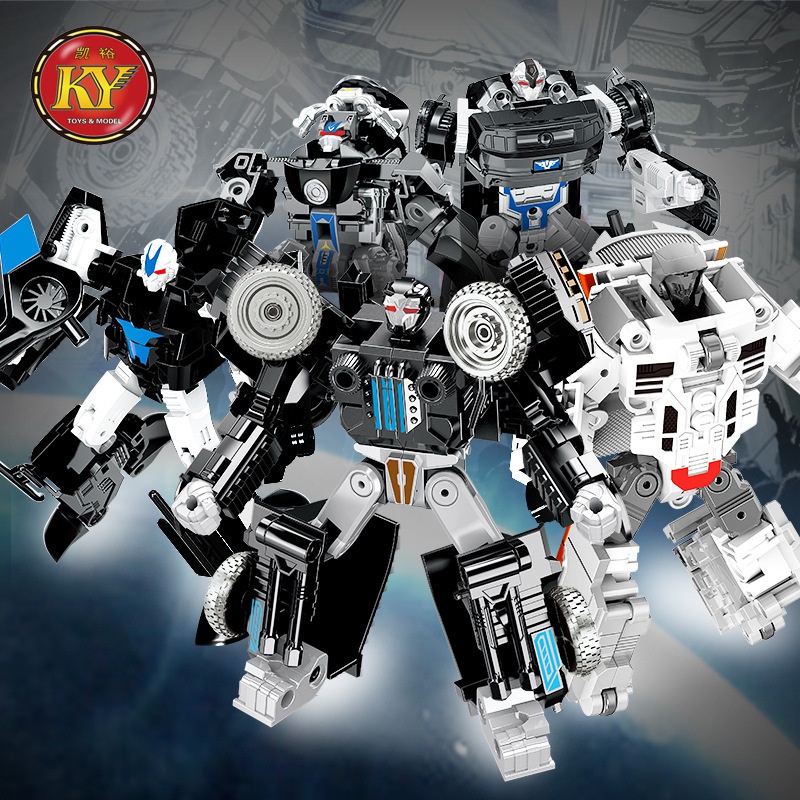 Mô Hình Đồ Chơi Xe Hơi Biến Hình Rô Bốt 5 Trong 1 Bằng Hợp Kim Cho Bé