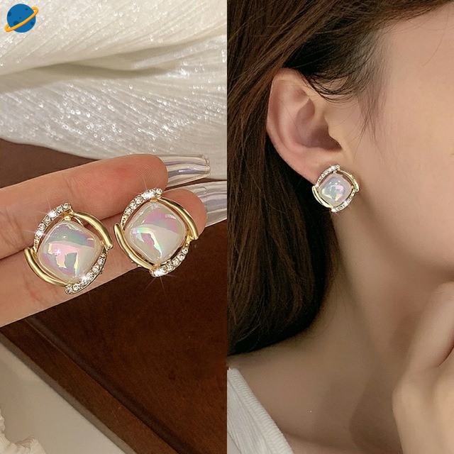Bông Tai Đính Ngọc Trai Giả Toàn Diện Duyên Dáng Dành Cho Nữ Mặc Hàng Ngày
