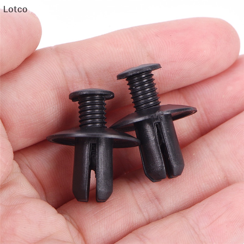 Lotco 50 cái kẹp giữ chắn bùn cản xe ô tô 8mm ốc vít kẹp nhựa màu đen đẩy VN