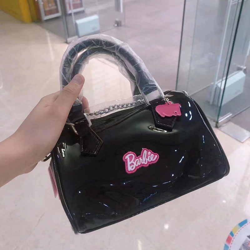 Túi Da PU Đeo Chéo In Hình Búp Bê Barbie Phong Cách Hàn Quốc Cho Nữ