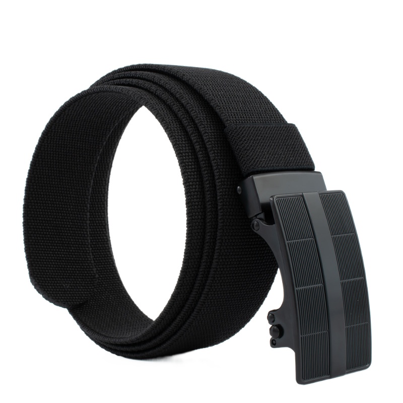 Thắt Lưng Vải Dù Quân Đội Co Giãn Khóa Kim Loại Tự Động Kích Thước 125Cm Mẫu Mới Dành Cho Nam