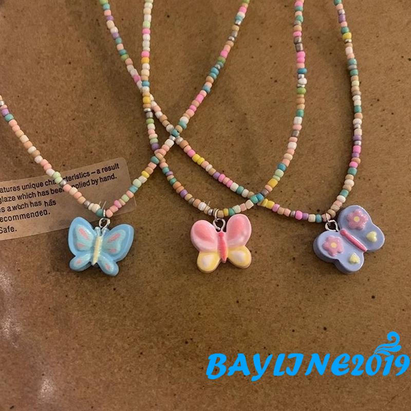 Vòng cổ Chuỗi Hạt Nhiều Màu Mặt Hình Búp Bê Barbie Cho Nữ