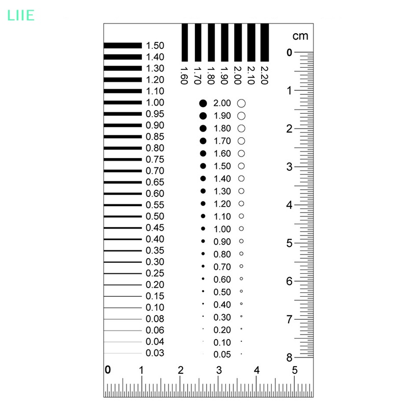 Li badge gauge stain card point gauge wire gauge film ruler stain contrast ruler ie