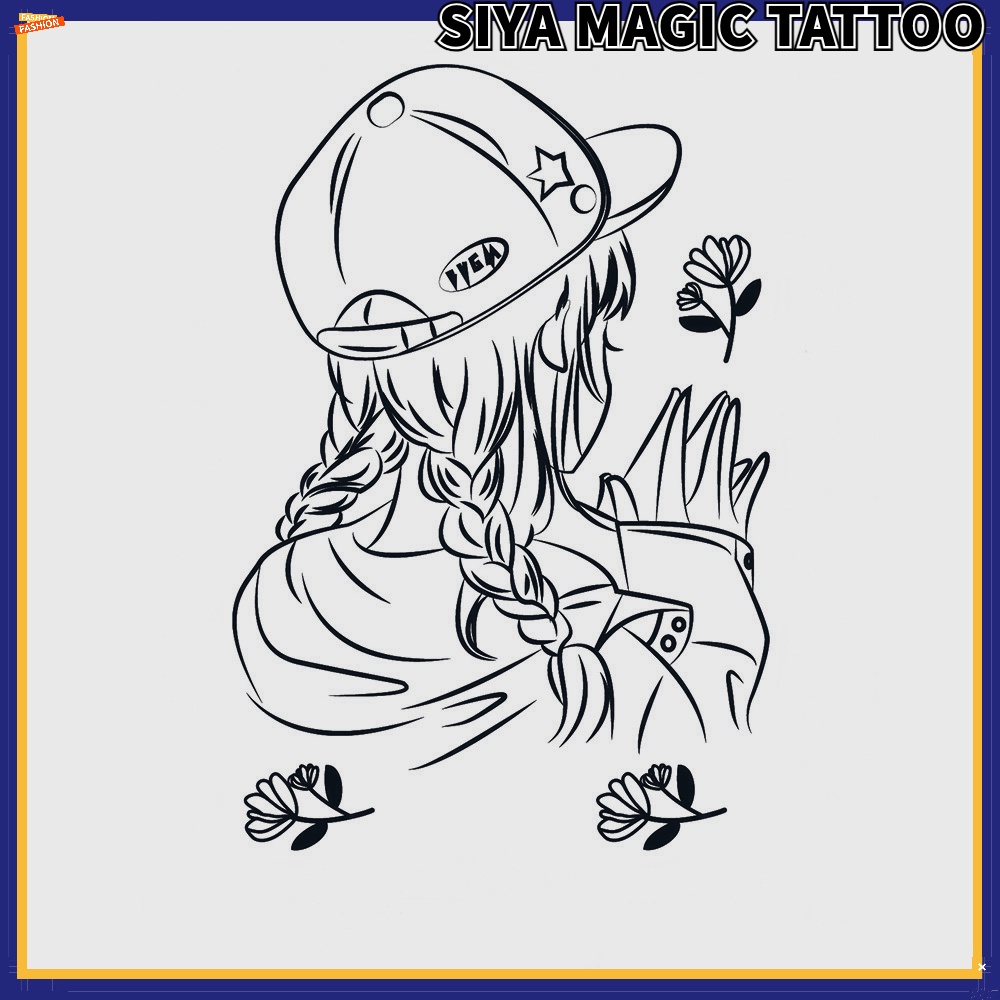 【SIYA Magic Tattoo】Hình Xăm Dán Tạm Thời Chống Nước 6cm x 10cm Sang 10-15 Ngày