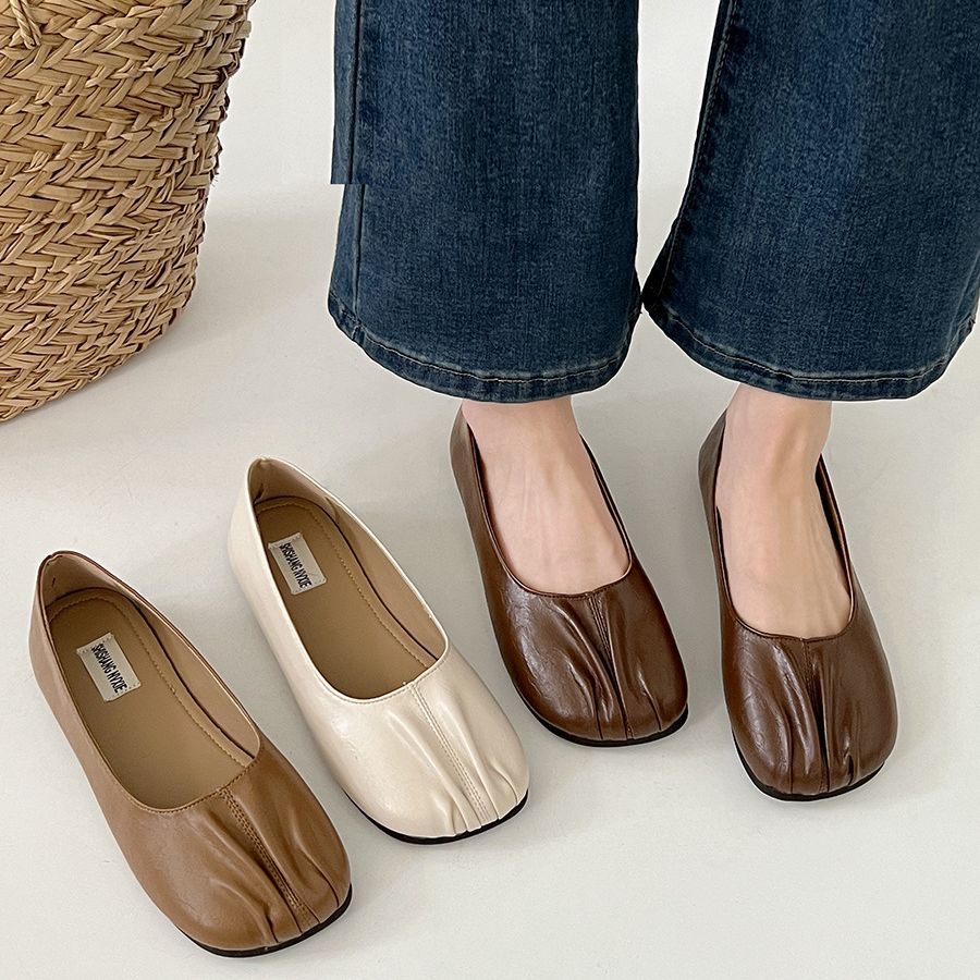 Prowow❤Giày Búp Bê Đế Mềm Phong Cách retro Pháp Cho Nữ