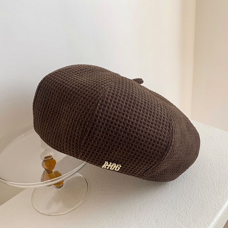 Mũ Beret Đính Nhãn Kim Loại Đa Năng Thời Trang Và Đa Năng