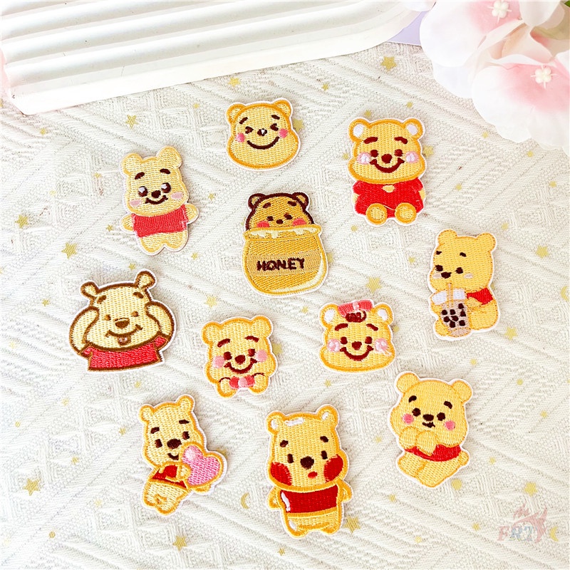 ✿ Winnie the pooh - fans collection self-adhesive sticker patch ✿ 1pc phim hoạt hình tự làm may trên bàn ủi trên túi quần áo thêu phụ kiện phù hiệu bản vá