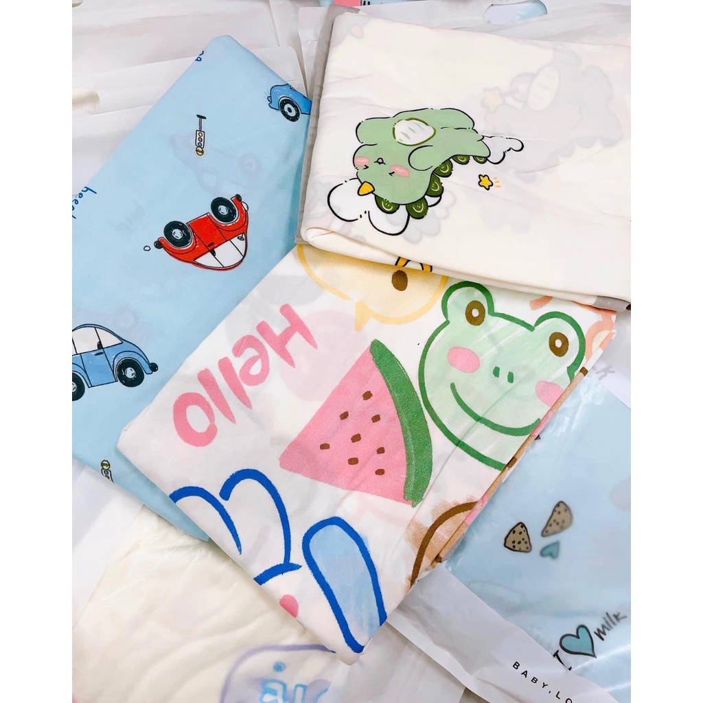 CHĂN COTTON LẠNH CHO BÉ MẪU MỚI Ạ 135k /1 cái Giao mẫu ngẫu nhiên Trai / Gái Kích thước 110x70cmChăn dùng quanh