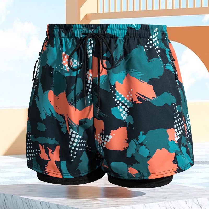 Quần Bơi Nam YLIKE Quần Bơi 2 Lớp Chống Thấm Nhanh Khô  AA7591