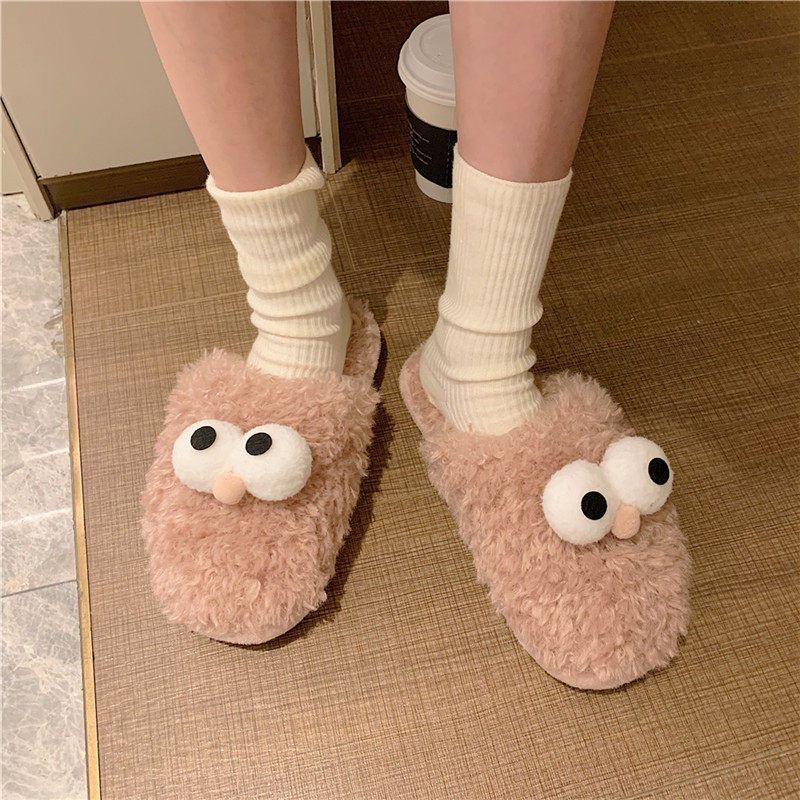 HHH  Dép Lông Đế Dày đi mùa đông Dép xỏ ngón đi bánh mì Thoải Mái Xinh Xắn B92H0JO 35Z230831