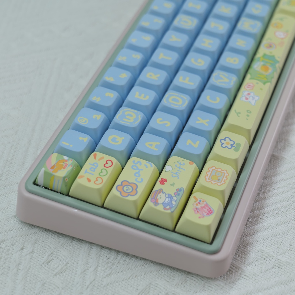 Picnic keycaps xda hồ sơ phim hoạt hình pbt thuốc nhuộm bàn phím cơ phụ keycap