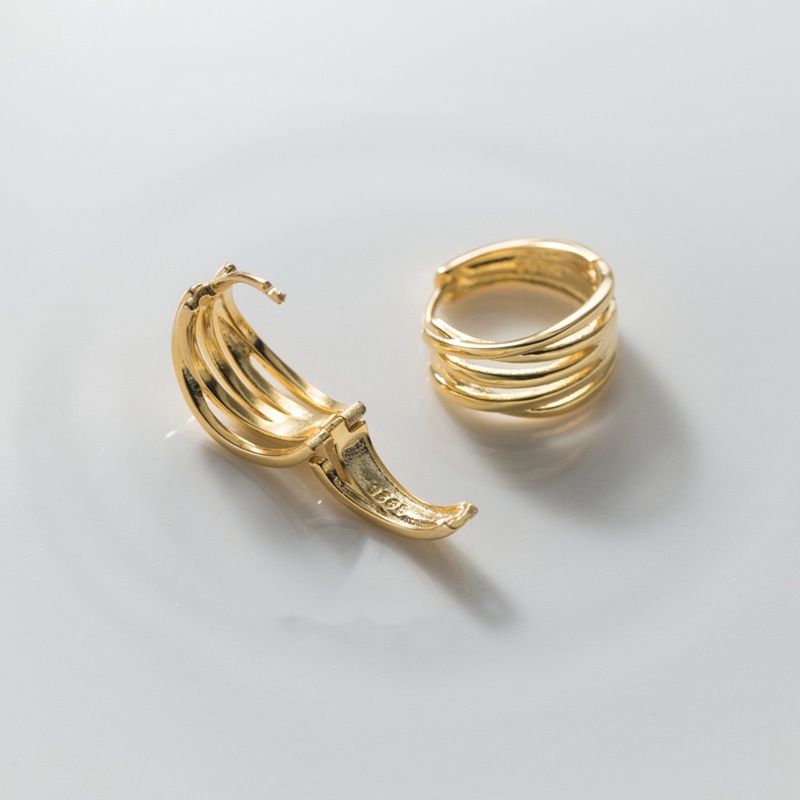 Khuyên Tai Hình Chữ Thập Quấn Chéo Nhiều Lớp