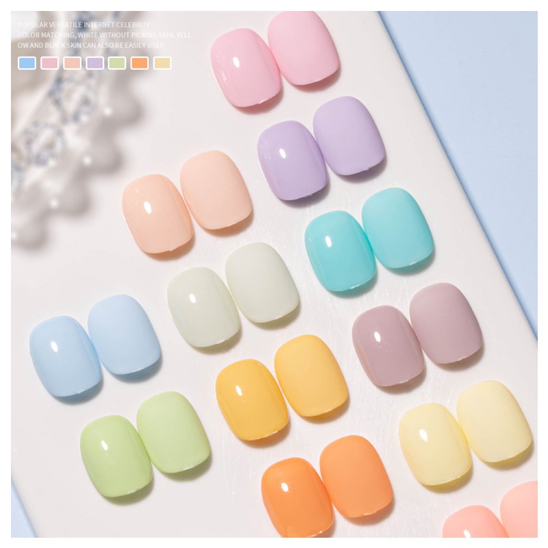 2023 gel dầu móng tay màu macaron mới bộ nâng cao móng tay dopamine màu phổ biến dành riêng cho cửa hàng làm móng