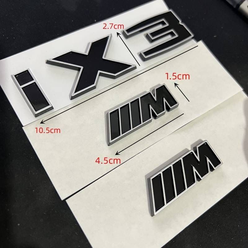 BMW I3 IX3 Logo Ô Tô Từ Logo Đuôi Sau Logo Phong Cách Mới IX3 Sửa Đổi Đen Logo M Fender Logo Bên Log