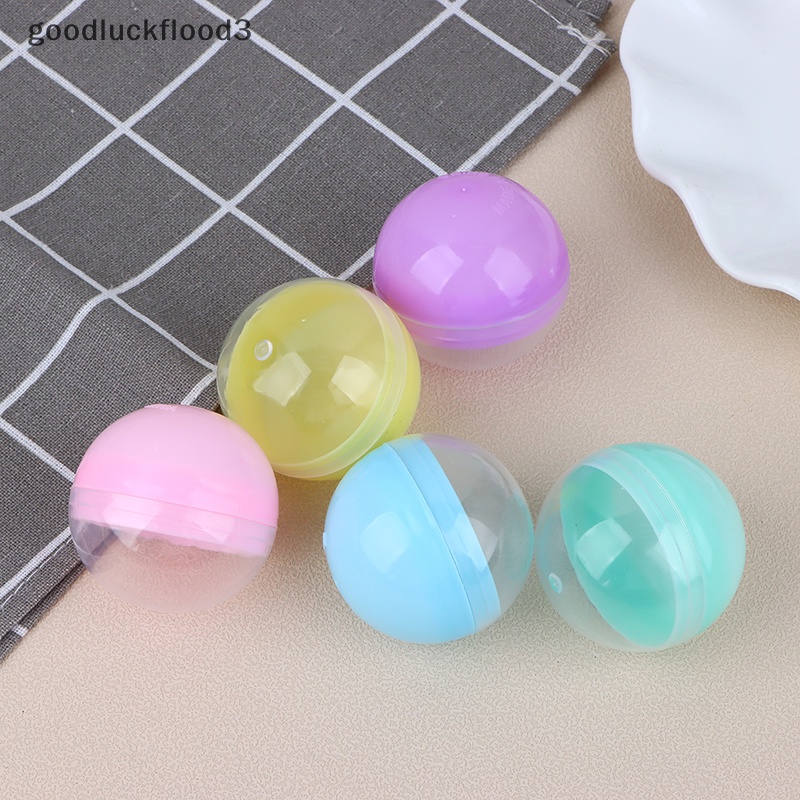 10 cái 45mm nhựa pp viên nang đồ chơi nửa trong suốt đầy màu sắc vòng bất ngờ bóng dễ dàng mở khóa giải trí cho máy bán hàng tự động [f]